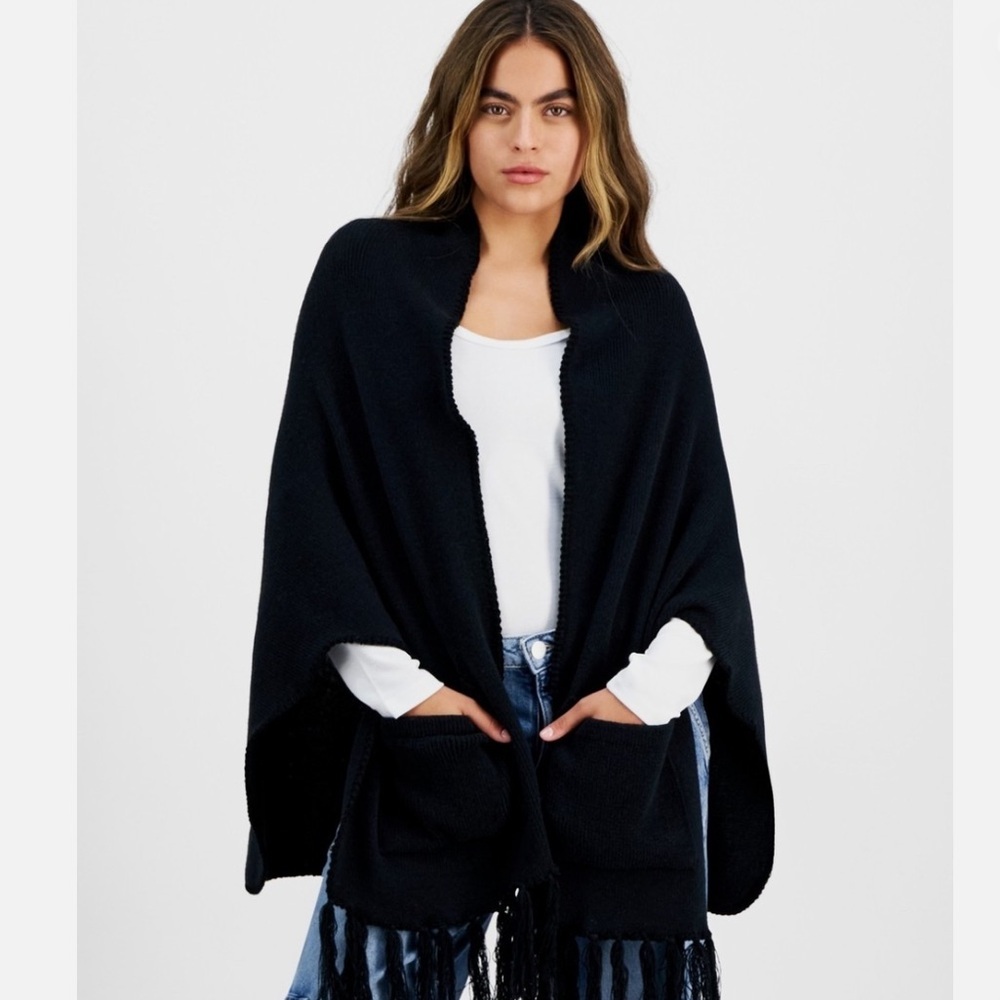 NEW Women’s On 34th Whipstitch Edge Knit Topper Wrap